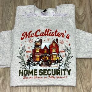 Gray and Red McCallister's Home Security Sweatshirt